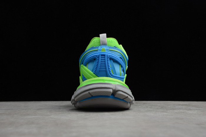 bl track trainers sneaker blue green 11614