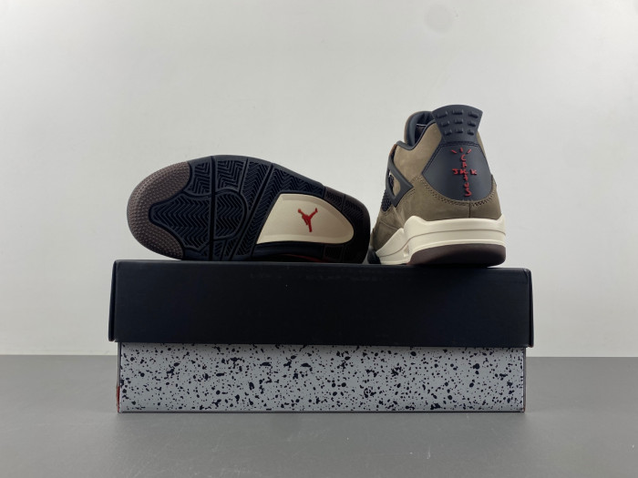 travis scott x air jordan 4 retro brown aj4-882335