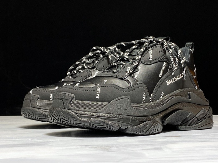 bl triple s trainers black letters h903p8084